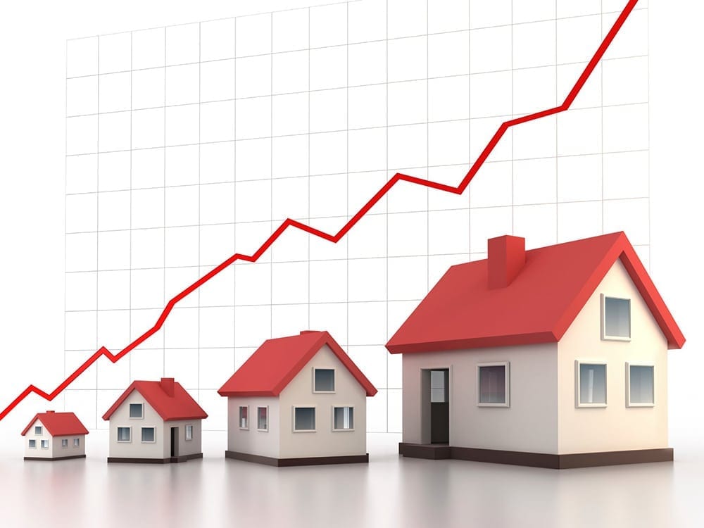 An image depicting an increase on a properties worth.