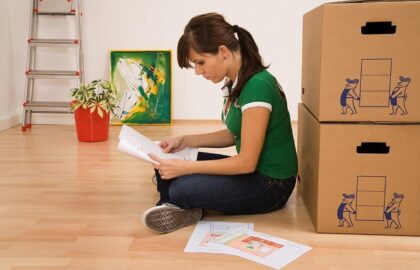 An image of a woman planning her packing